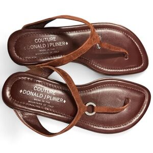 Donald J Pliner Couture leather and turquoise sandals, size 8